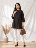 Brown Printed Cotton Top
