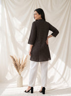 Brown Printed Cotton Top