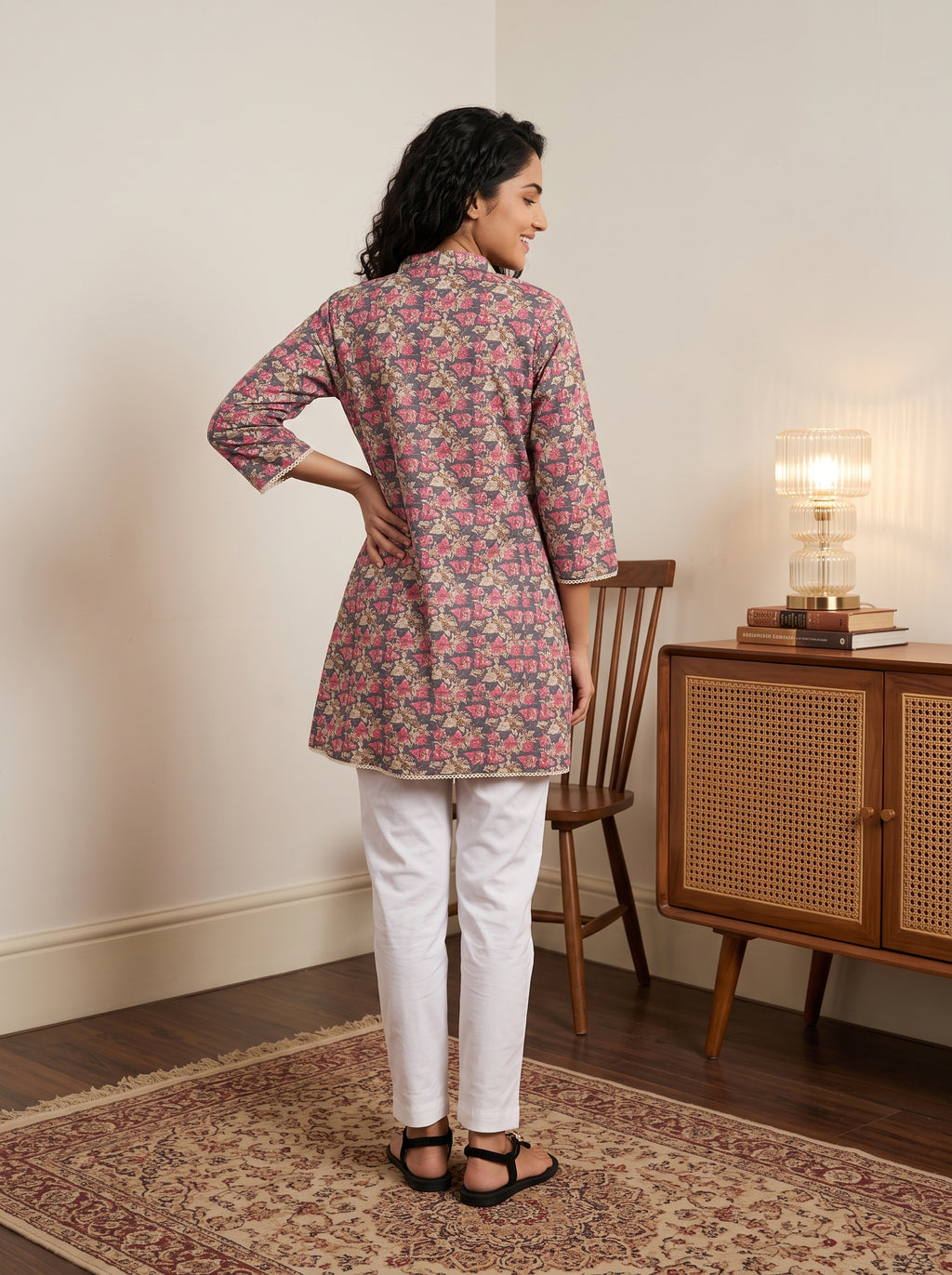 Women's Floral Printed Cotton Top