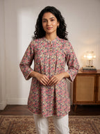 Women's Floral Printed Cotton Top