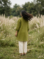 Women's Olive Green  A-Line Tunic Top