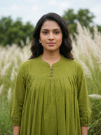 Women's Olive Green  A-Line Tunic Top