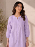 Lilac Pleated Cotton Tunic Top