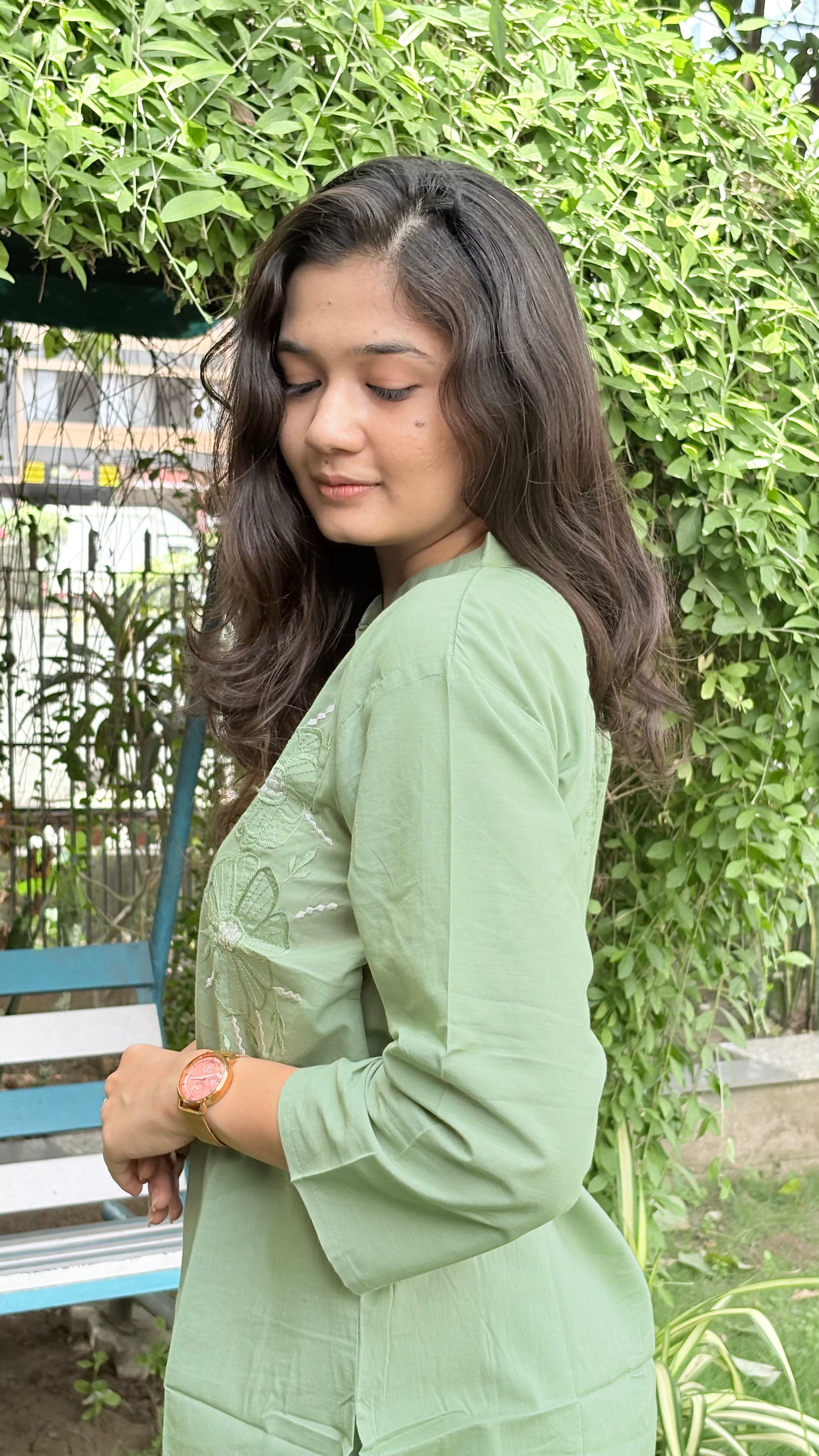 PISTA GREEN SHADE COTTON COORDS SETS