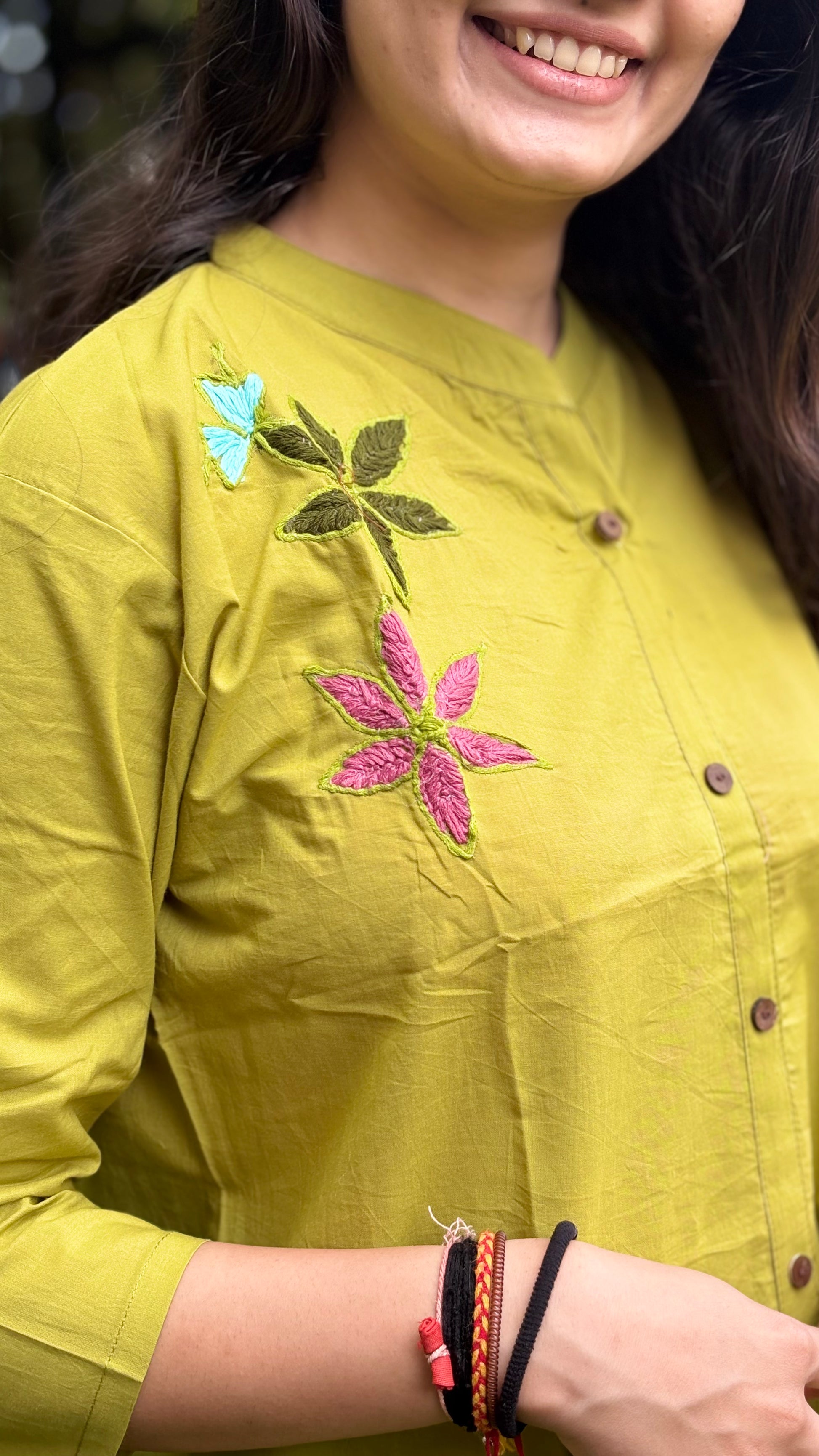 YELLOWISH GREEN COTTON COORD SETS