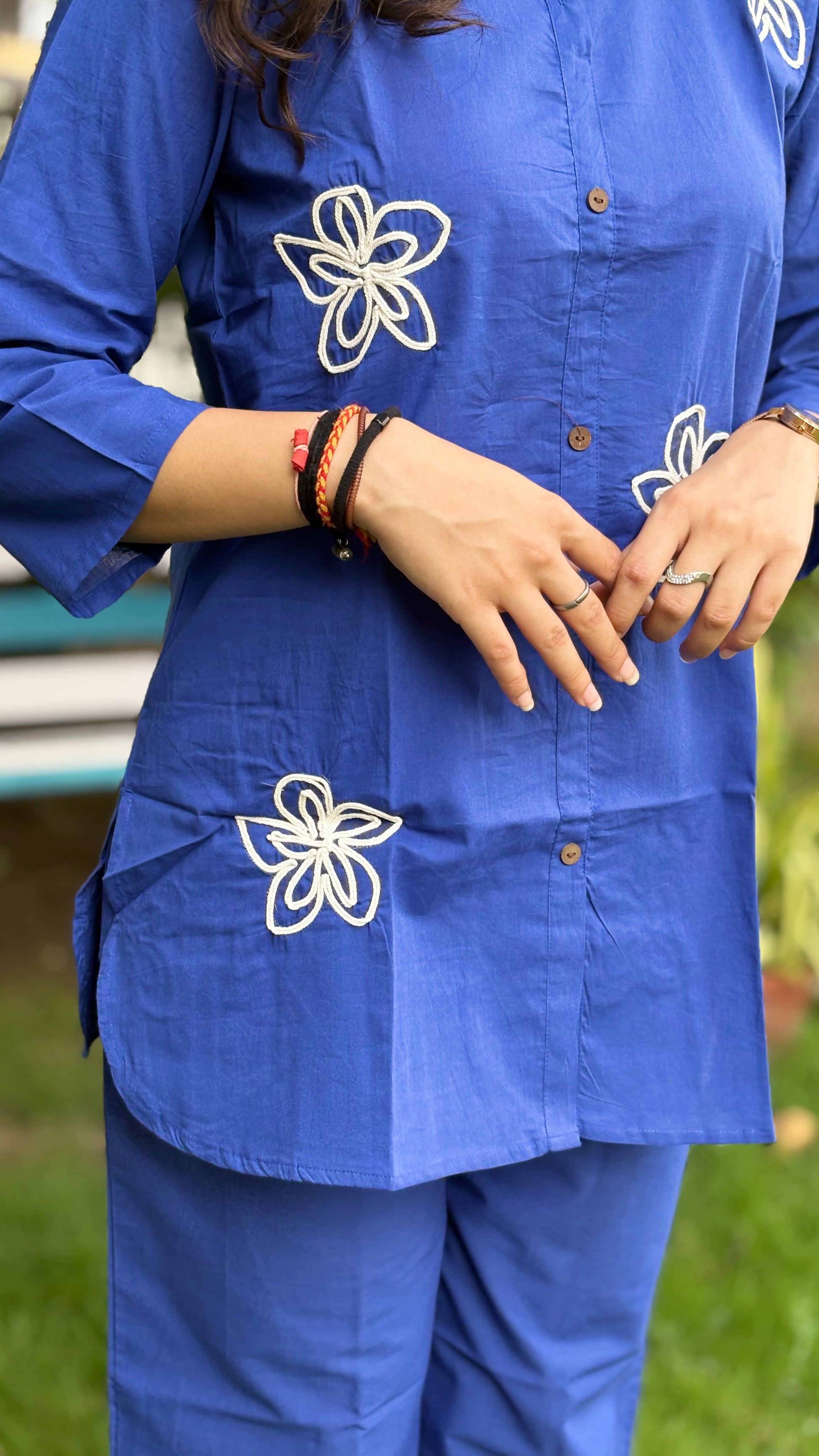 BLUE PURE COTTON COORD SETS