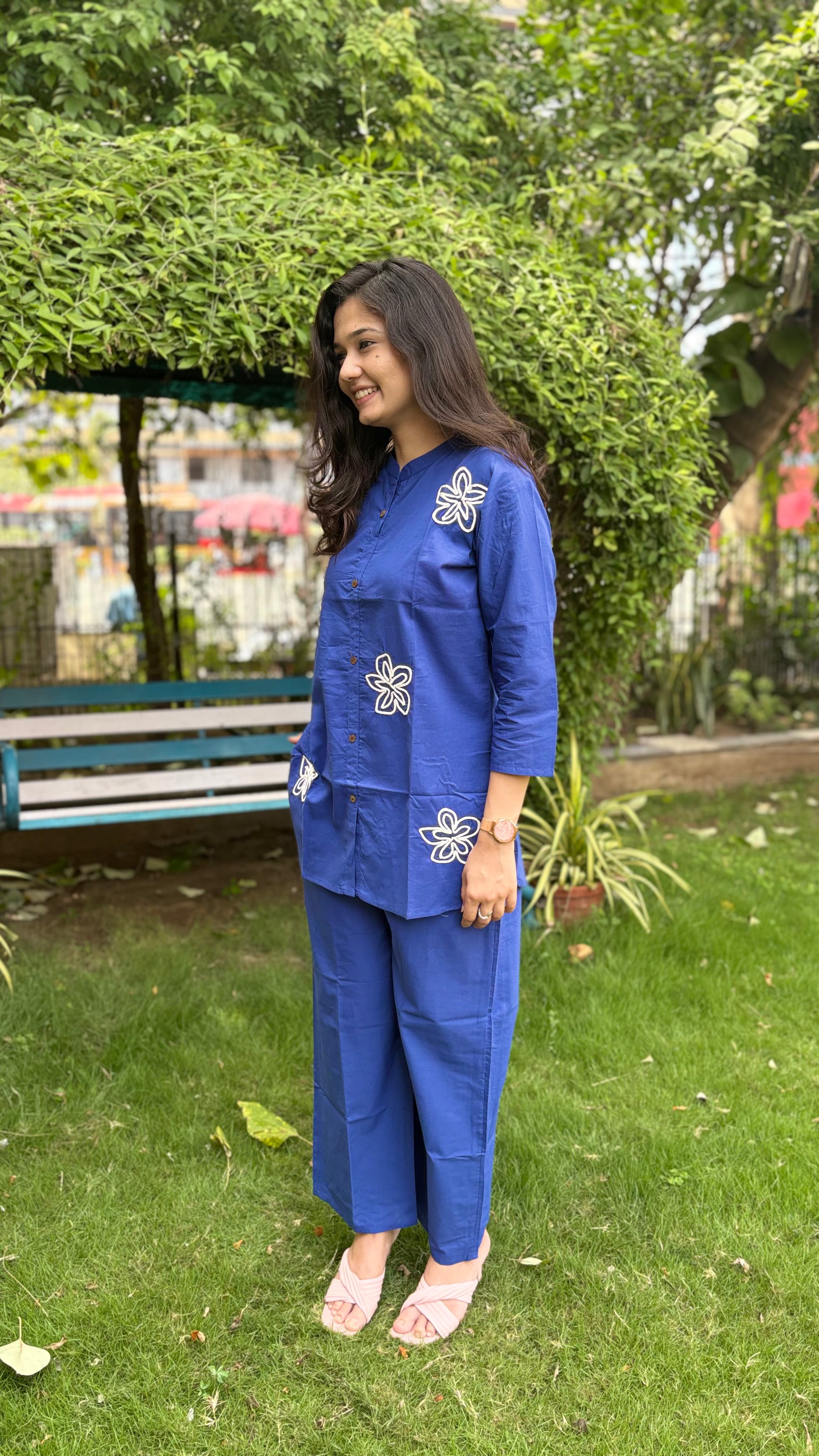 BLUE PURE COTTON COORD SETS