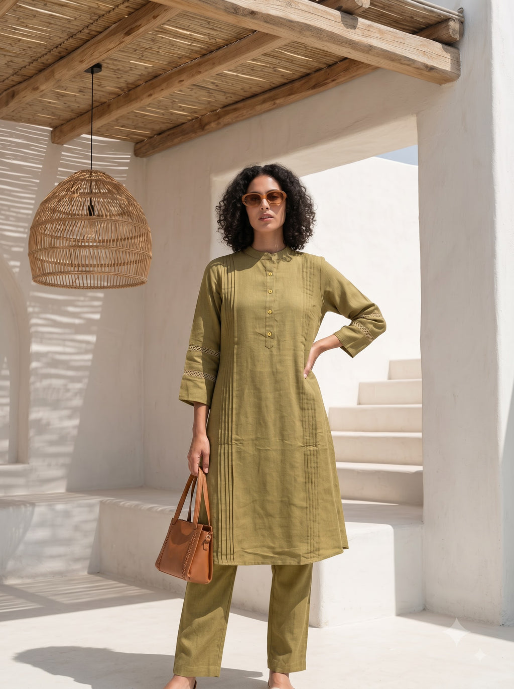 Olive Green Co-Ord Set for Women