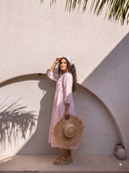 Blush Pink Tiered Maxi Dress