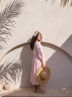 Blush Pink Tiered Maxi Dress