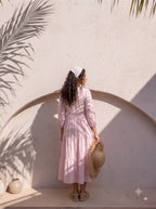 Blush Pink Tiered Maxi Dress