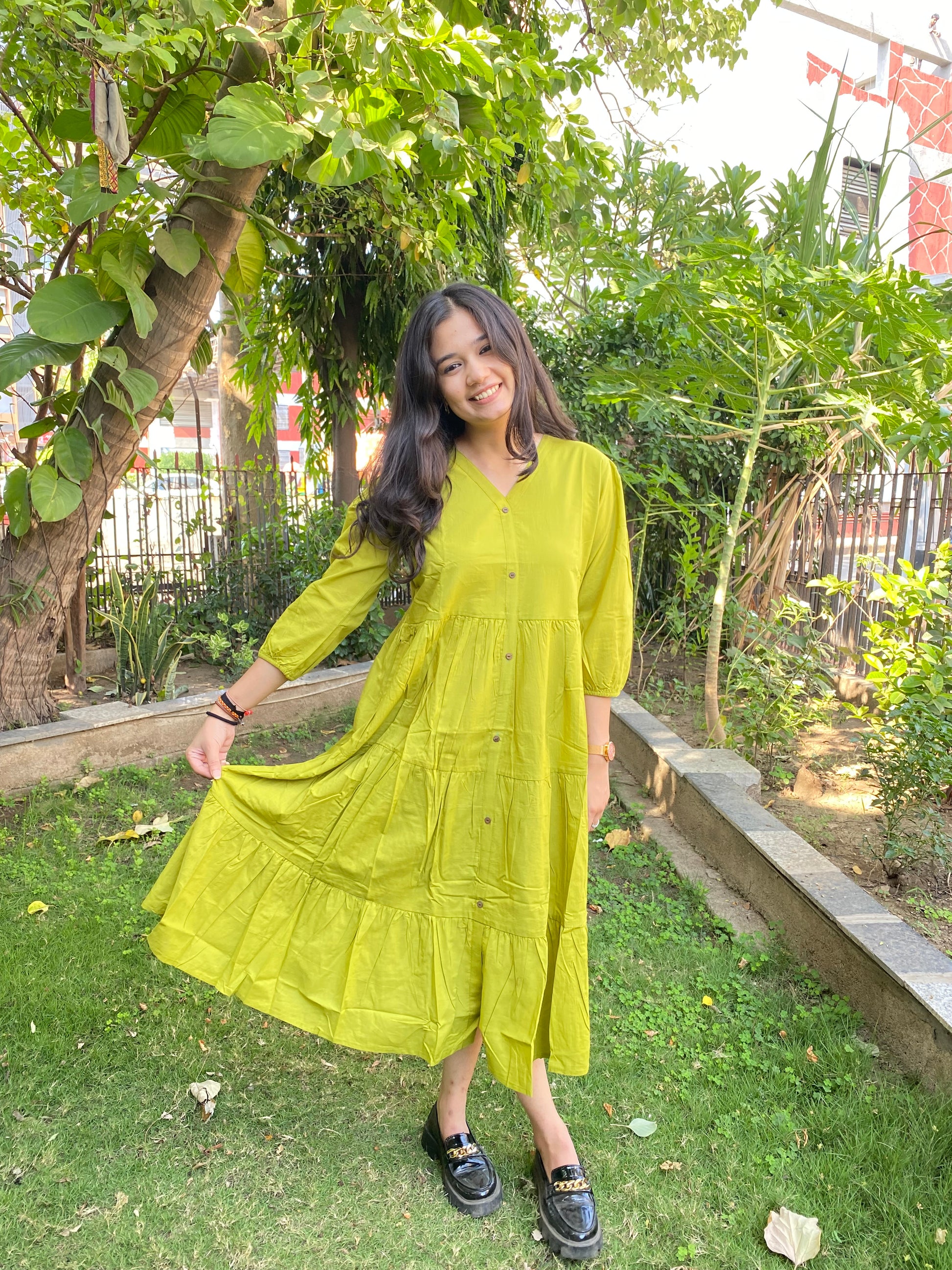 PURE MAL COTTON FLAIRED KURTIES FROCK