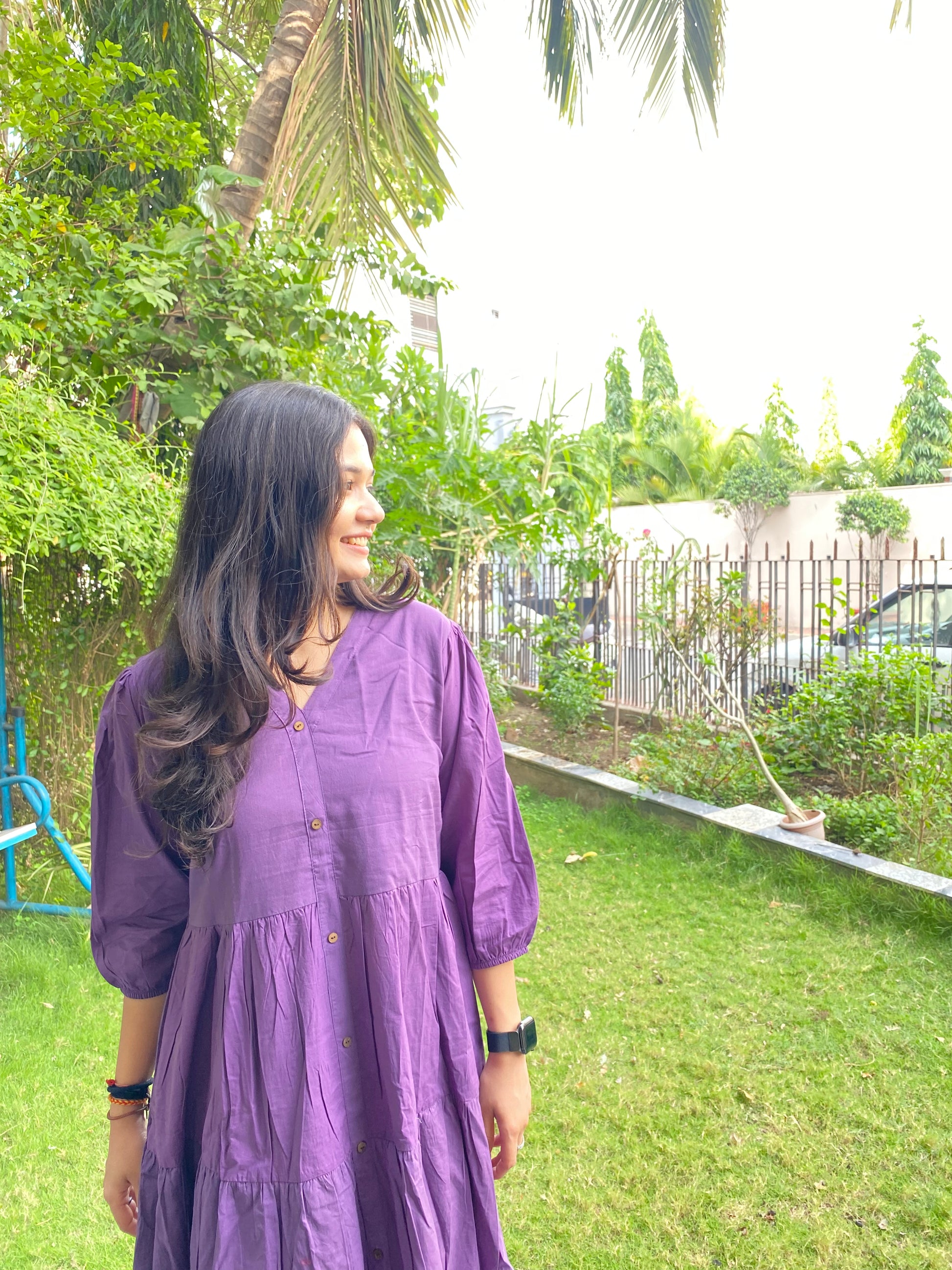 PURPLE COLOURED FROCK STYLE KURTIES
