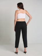 Women Black Cotton Pant