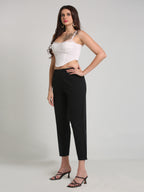 Women Black Cotton Pant
