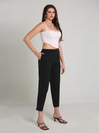 Women Black Cotton Pant