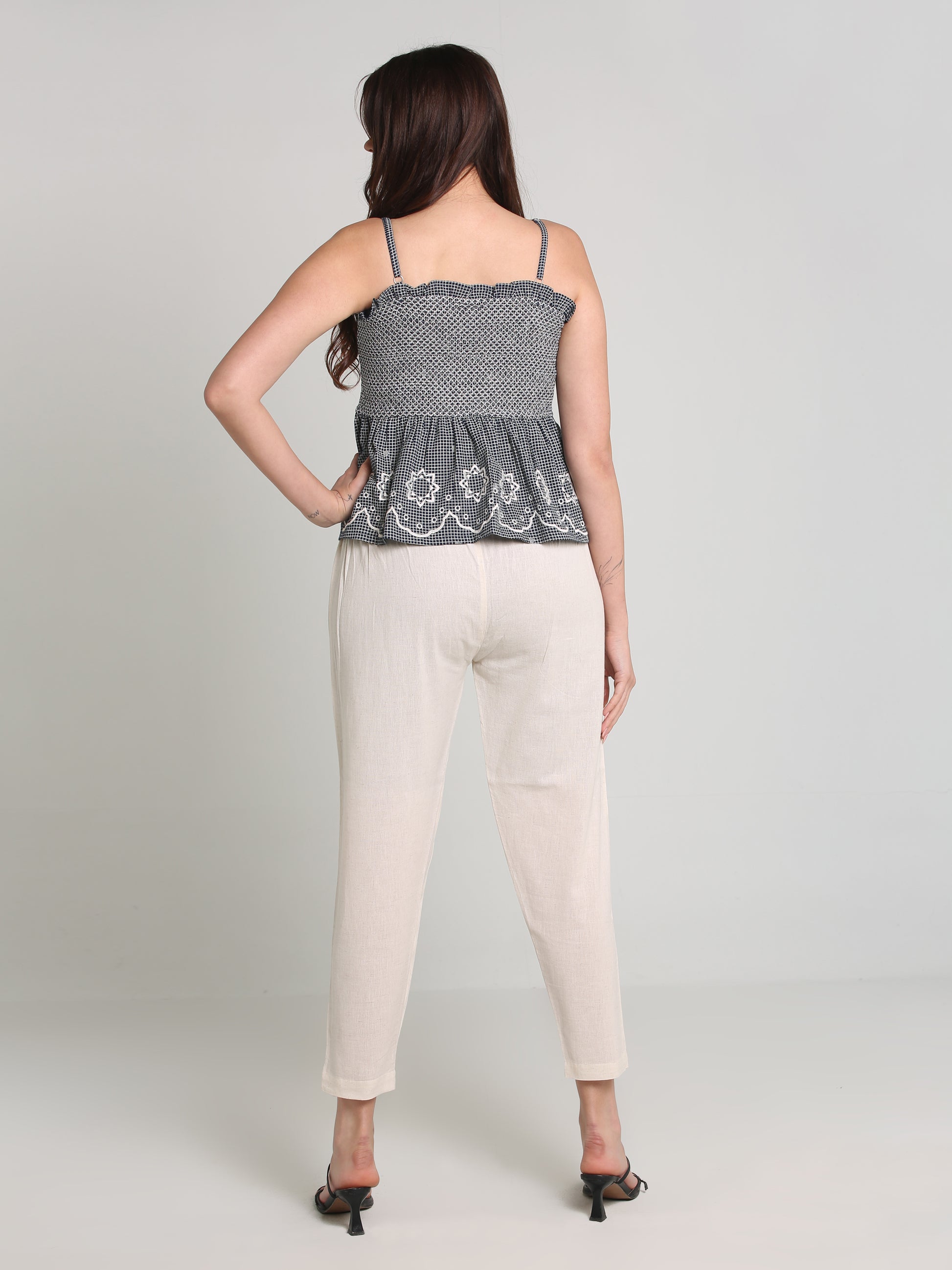 Offwhite Natural Cotton Pants
