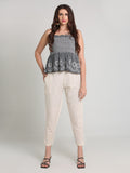 Women Offwhite Cotton Pant