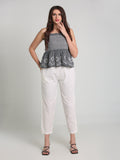 Women White Cotton Pant